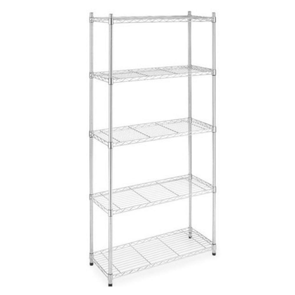 Hdx 36 In W X 72 H 18 D 5 Shelf Plastic
