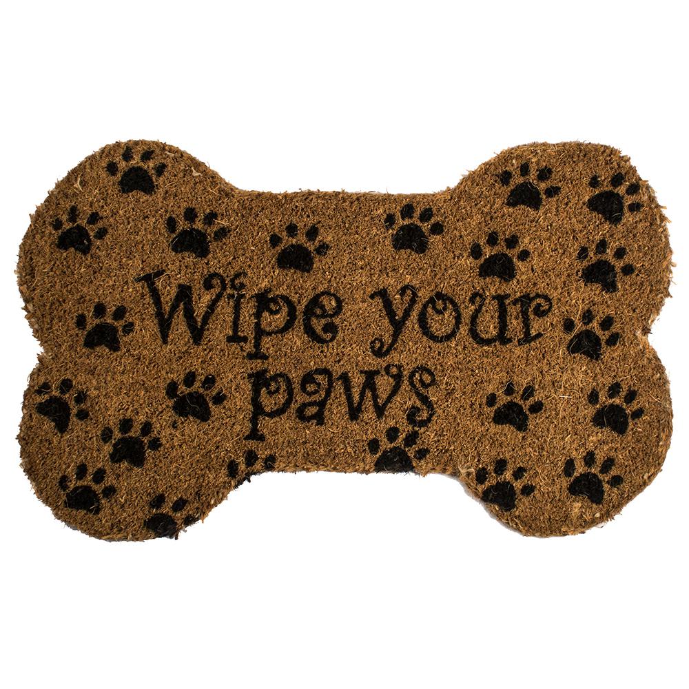Entryways Wipe Your Paws 18 in. x 30 in. Hand Woven Coir Door Mat873S The Home Depot