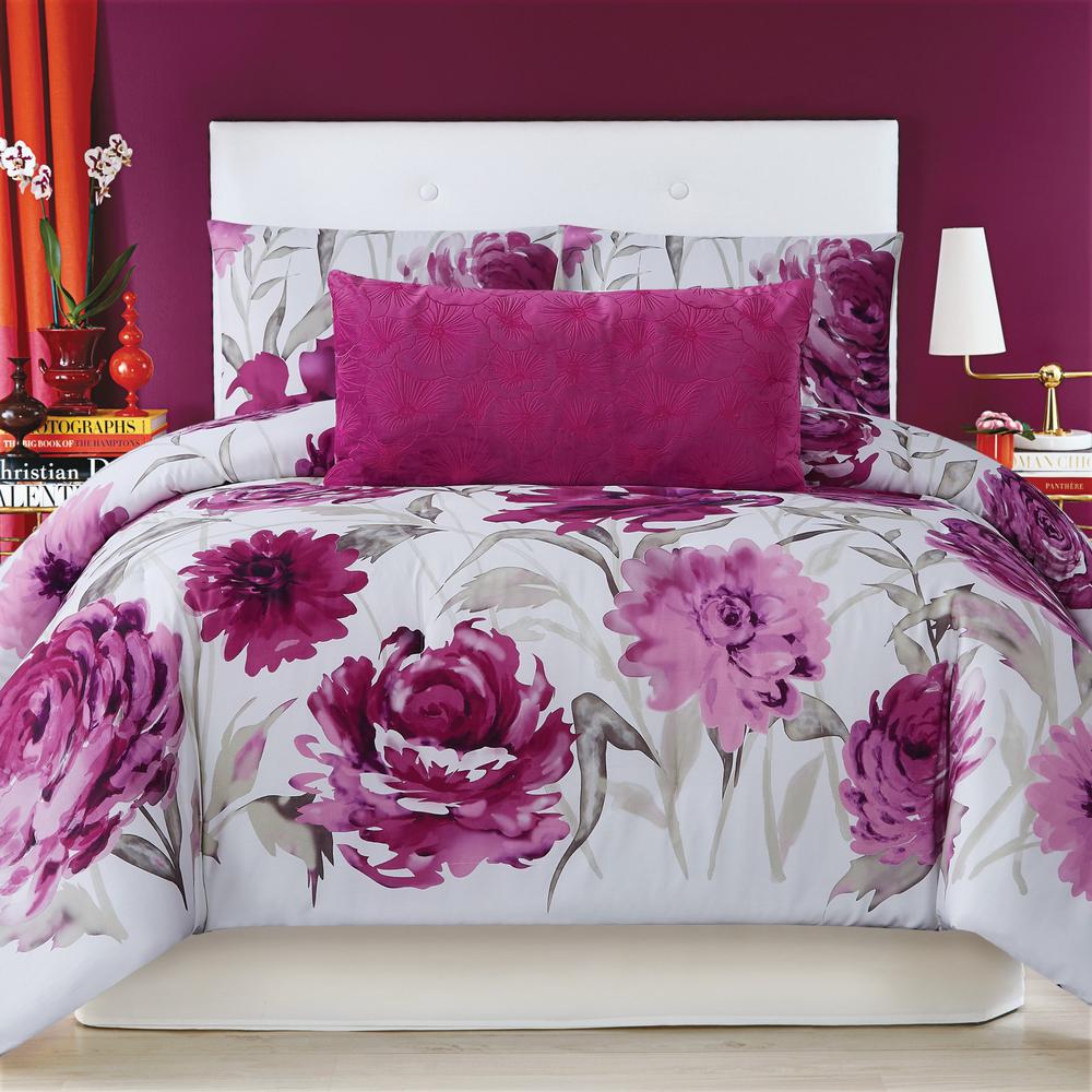 Christian Siriano Remy Floral 3 Piece Full Queen Comforter Set