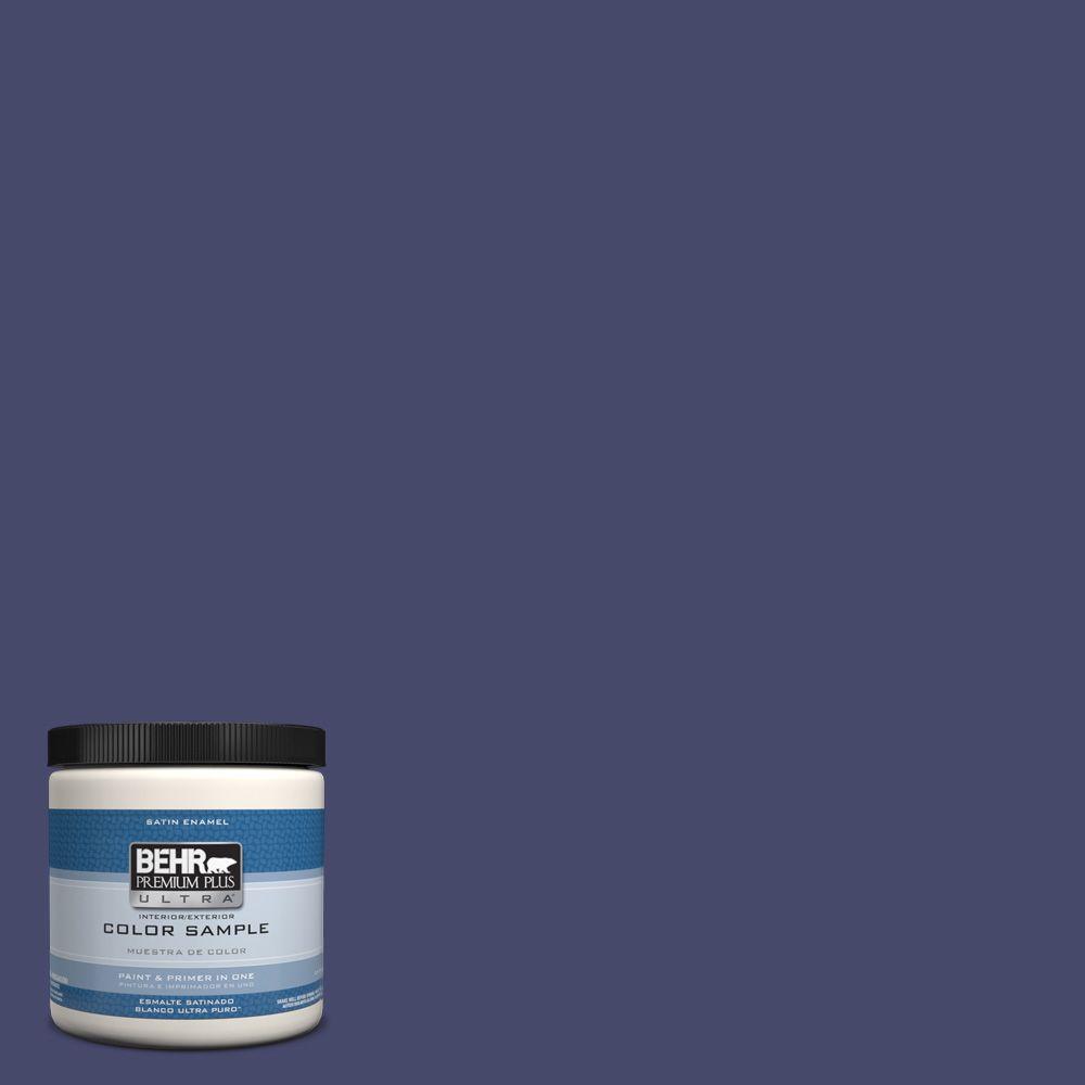 BEHR Premium Plus Ultra 8 oz. #PPU15-1 Nobility Blue Interior/Exterior ...