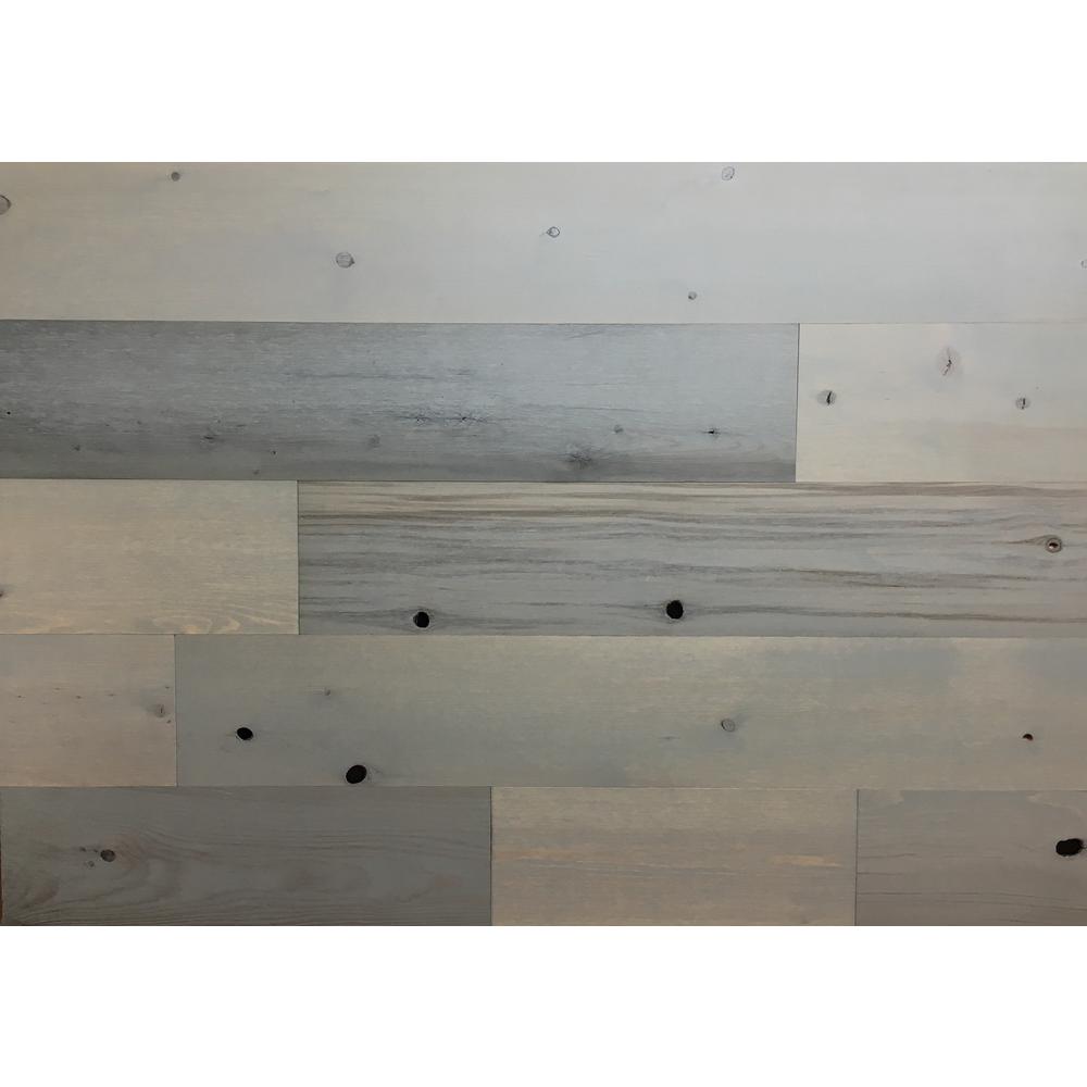 Timberchic Driftwood 5 In Peel And Stick Wall Applique Panels 20 Sq   Gray Timberchic Decorative Wall Paneling 235 64 600 