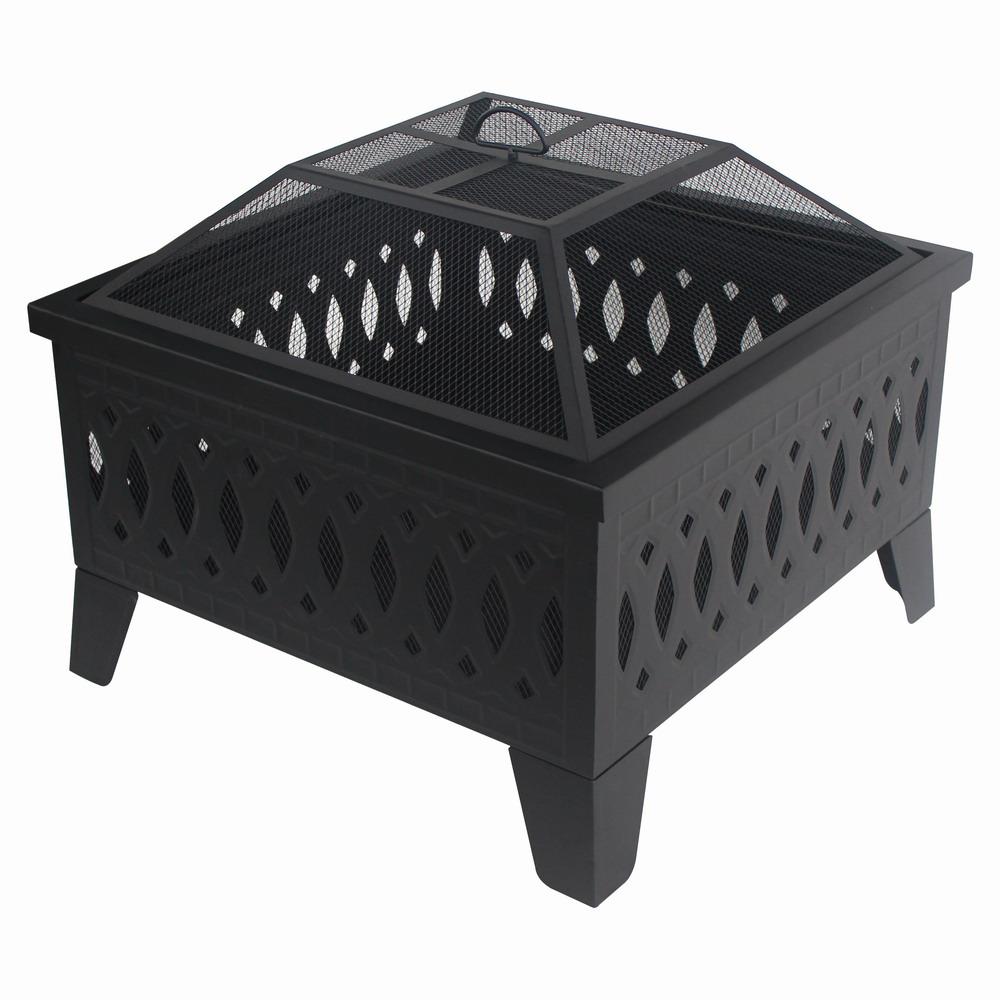 Hampton Bay 26 In Nordic Square Fire Pit Ft 1086 The Home Depot