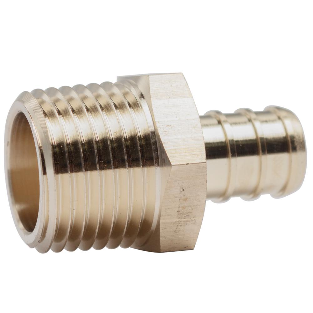 LTWFITTING 1/2 In. PEX Barb X MIP Lead Free Brass Adapter Fitting (5 ...