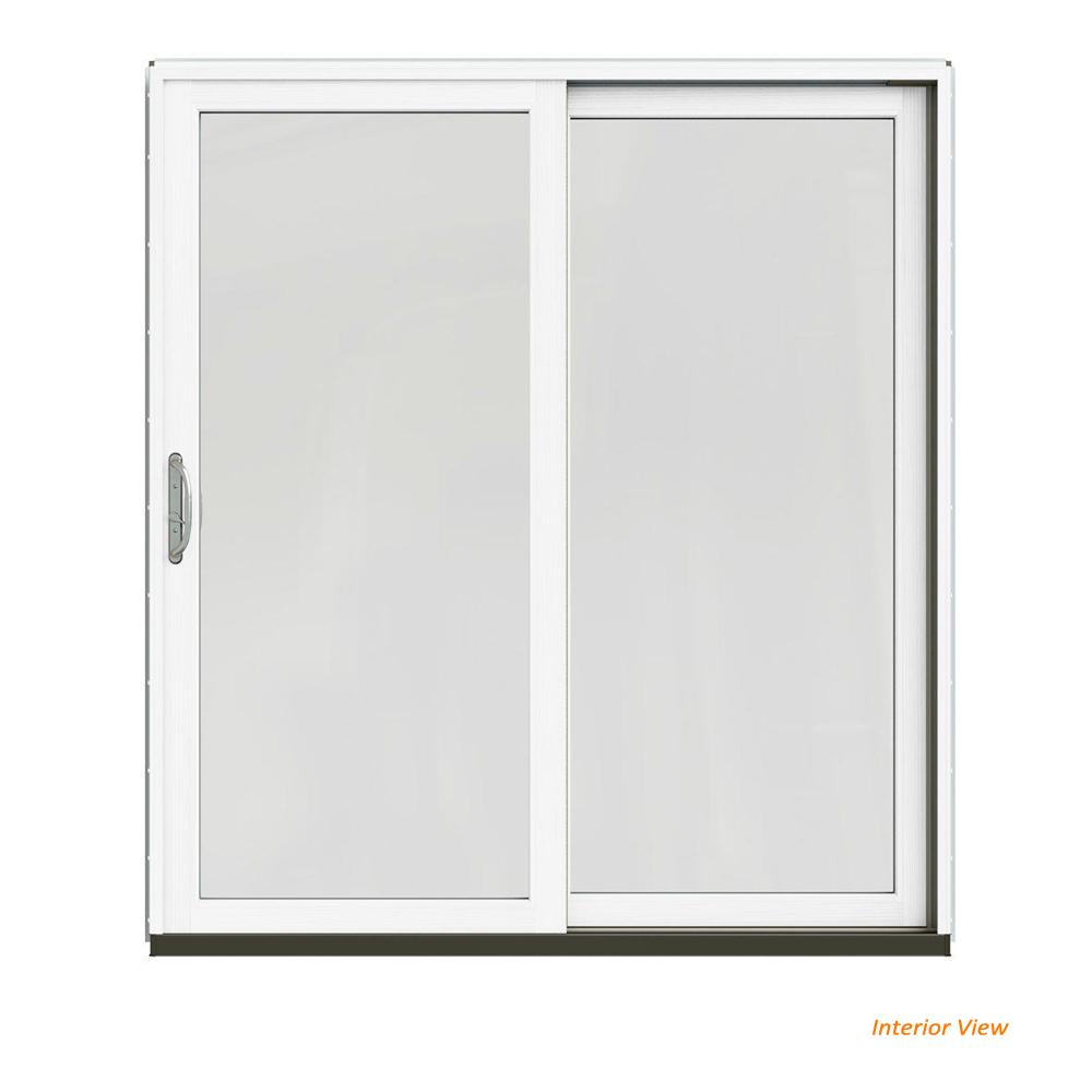 JELDWEN 72 in. x 80 in. W2500 Contemporary Black Clad Wood RightHand