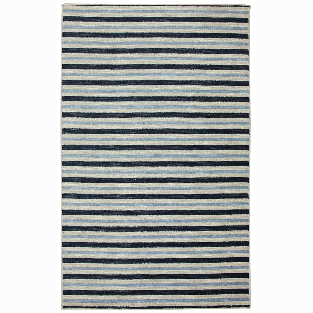 Mohawk Home Naples Monterey Stripe Blue 5 ft. x 8 ft. Area Rug472801
