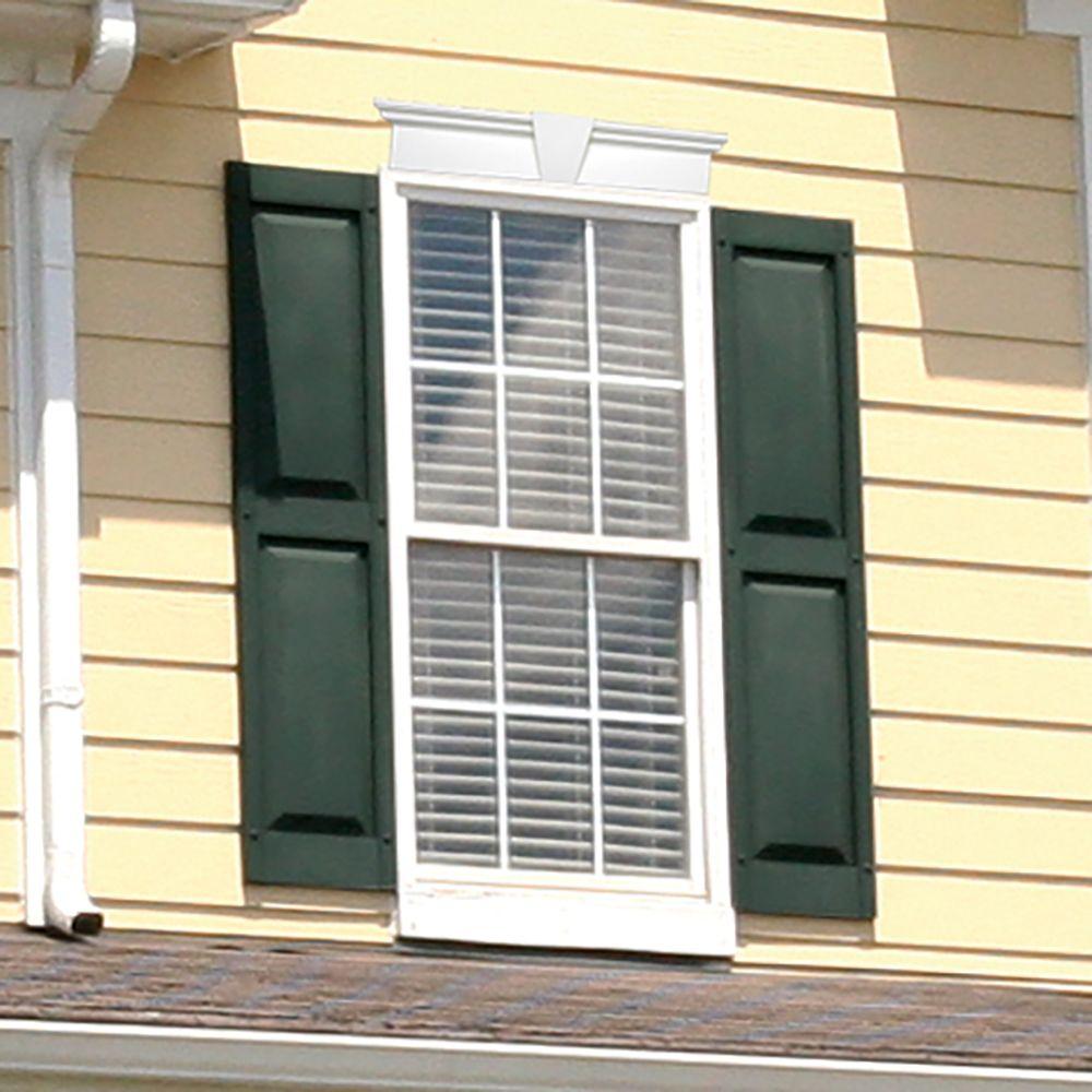 Builders Edge 15 In X 63 Raised Panel Vinyl Exterior Shutters Pair 001 White Builders Edge 15 In X 63 Raised Panel Vinyl Exterior Shutters Pair 001 White
