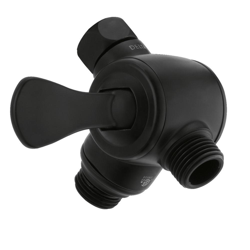 matte shower diverter head delta handheld bl pk arm way valves