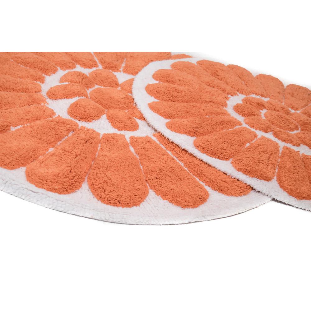 coral bath rug set