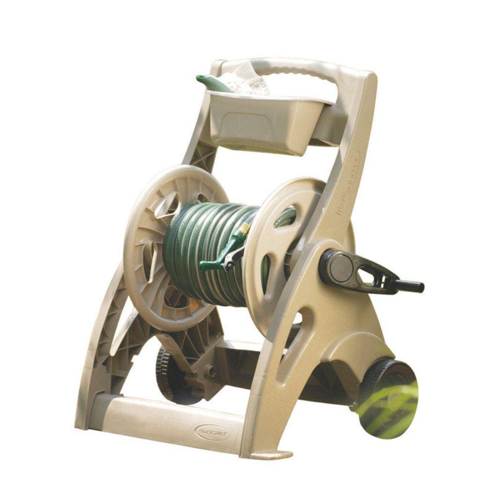 Suncast Smart Tube 225 ft. Wheeled Brown Hose Cart7287774 The Home Depot