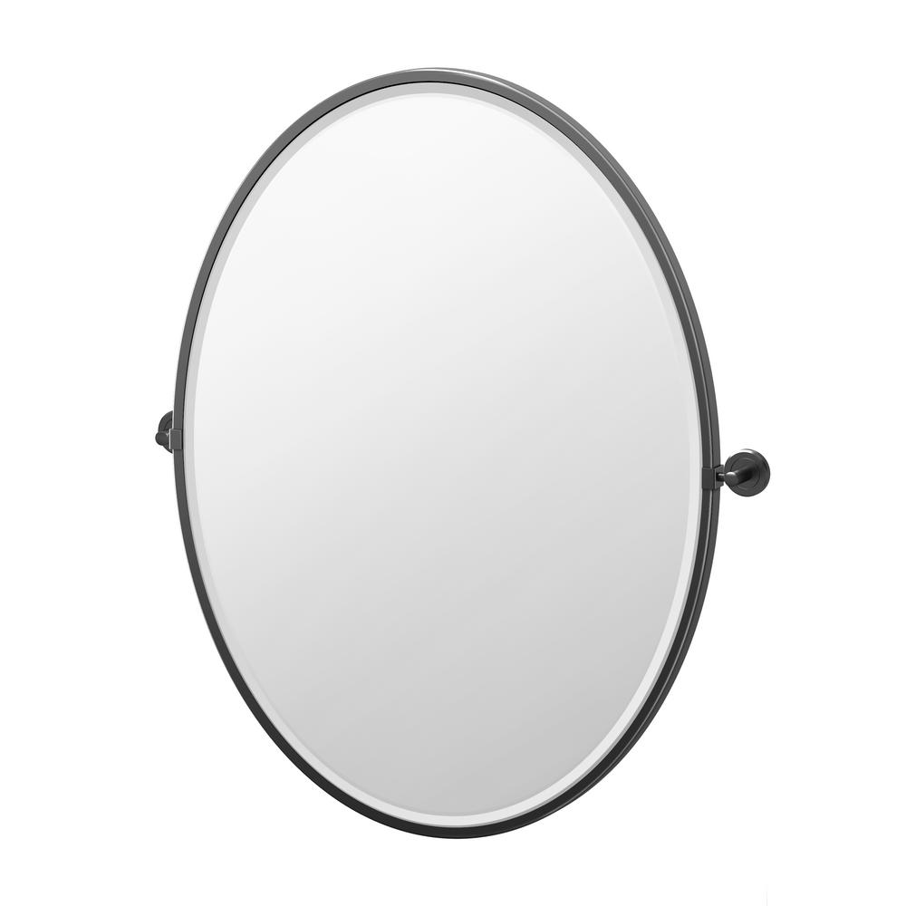 black oval mirror