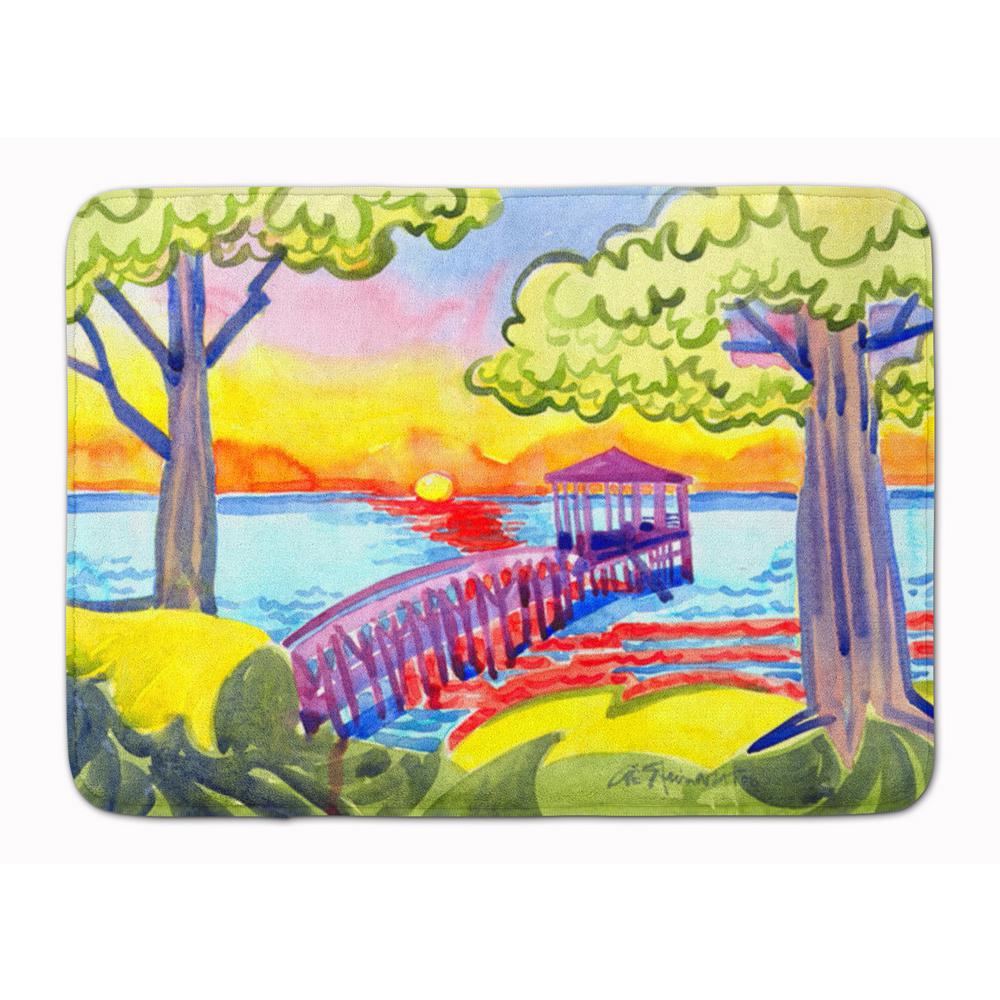 Carolines Treasures On The Dock Sailboats Floor Mat 19 x 27 Multicolor