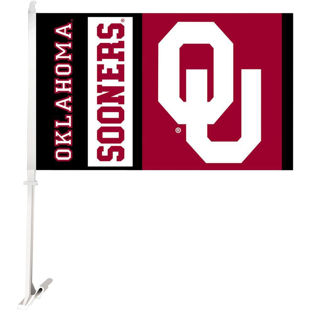 Bsi Products Ncaa 11 In X 18 In Oklahoma 2 Sided Car Flag With 1