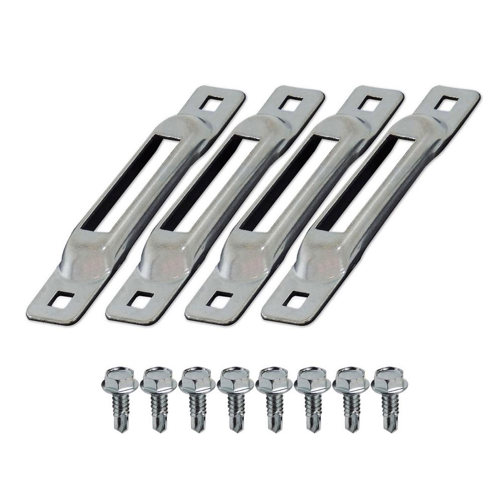 SNAPLOCS ZINC 4 Pack with Fasteners E-Track Single Strap Anchors