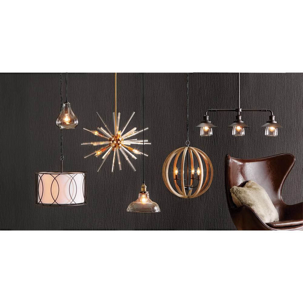 Globe Electric Latiya 1-Light Antique Brass and Bronze Hanging Pendant
