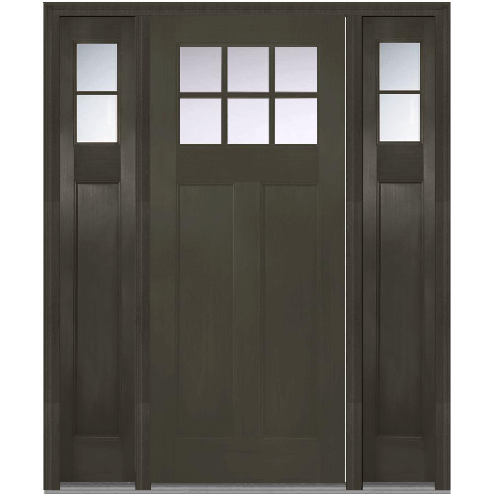 MMI Door 64 in. x 80 in. Clear LeftHand Craftsman 1/4 Lite Classic