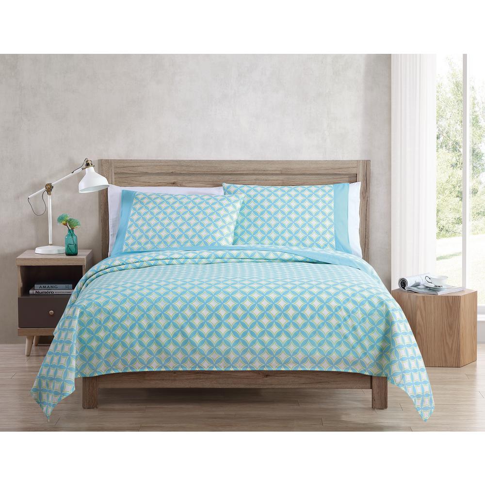 blue and green twin bedding