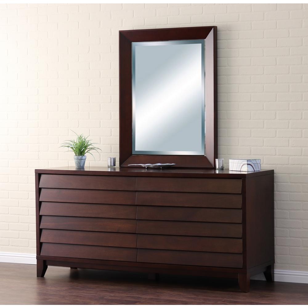 Island Squared Mocca Dresser Wall Mirror 6823moc The Home Depot