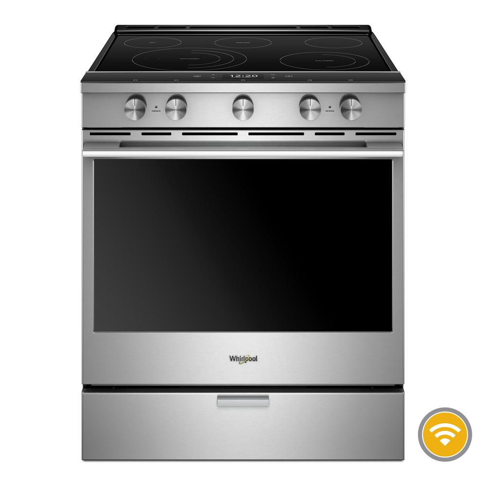 Whirlpool 6.4 cu. ft. Smart Contemporary Handle Slidein Electric Range