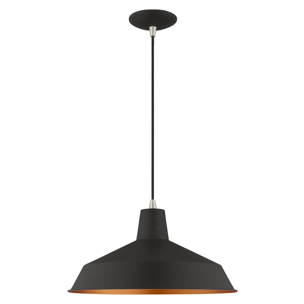 Livex Lighting 1 Light Black Mini Pendant