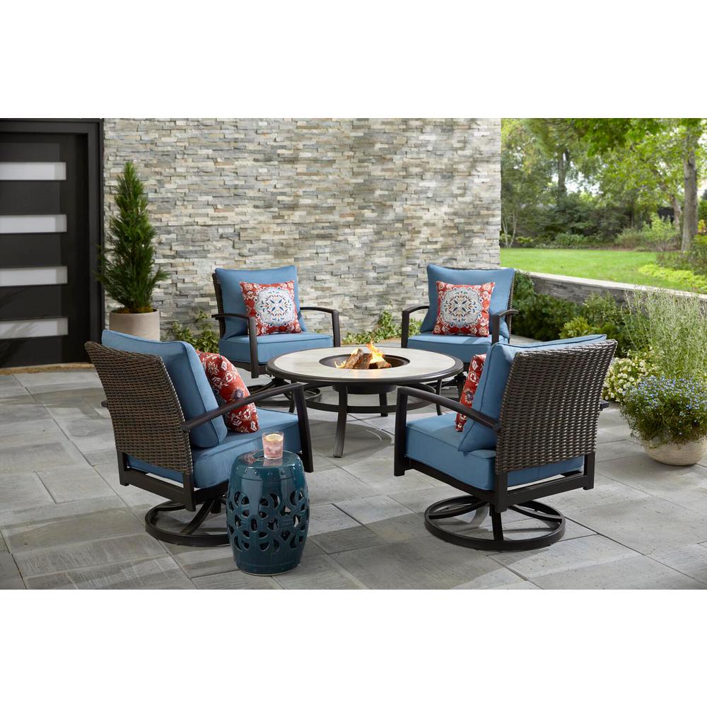 Rocking Blue Fire Pit Patio Sets, Fire Pit Patio Table And Chairs
