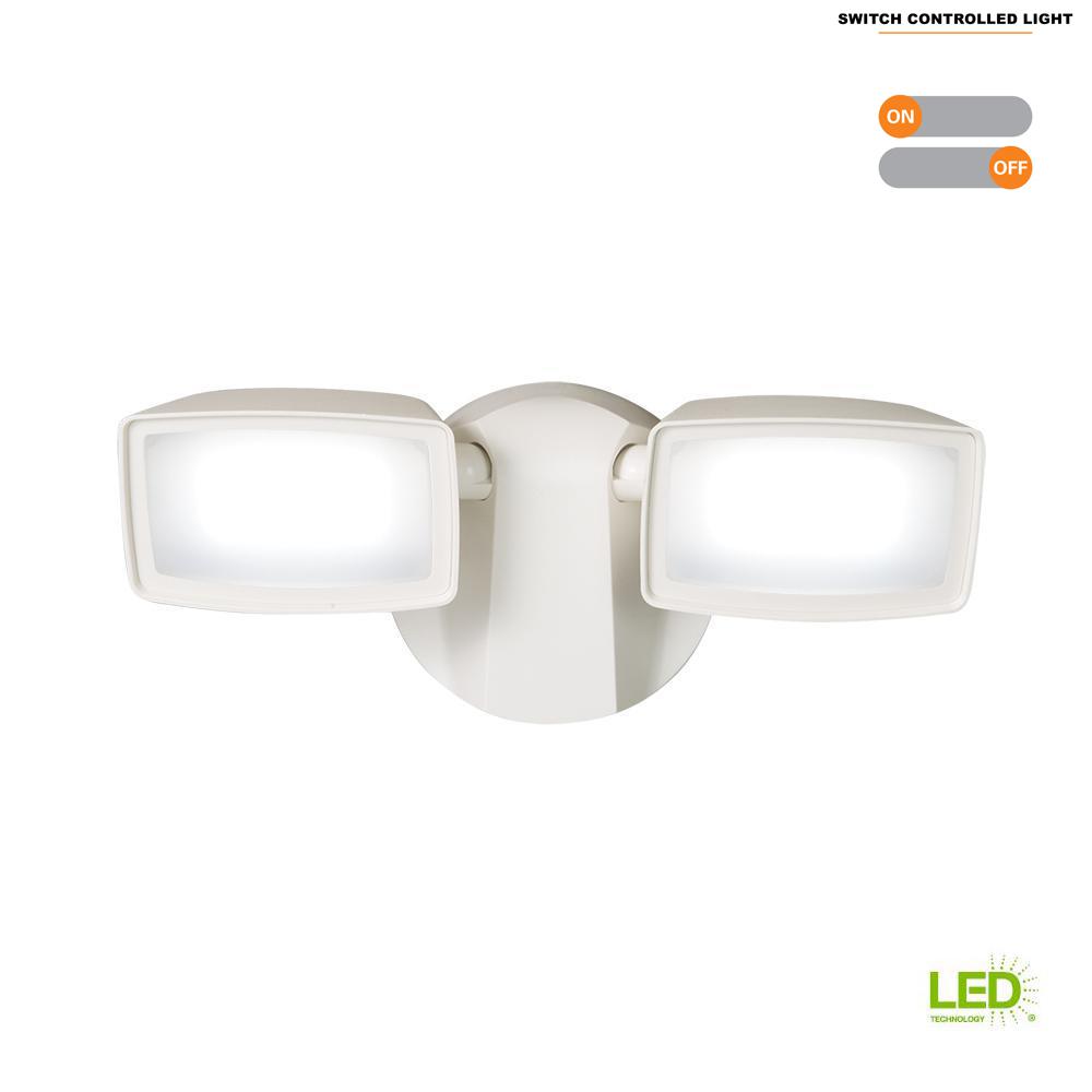Halo White Outdoor Integrated Led Security Flood Light With 5000k White Outdoor Integrated Led Security Flood Light With 5000k Daylight