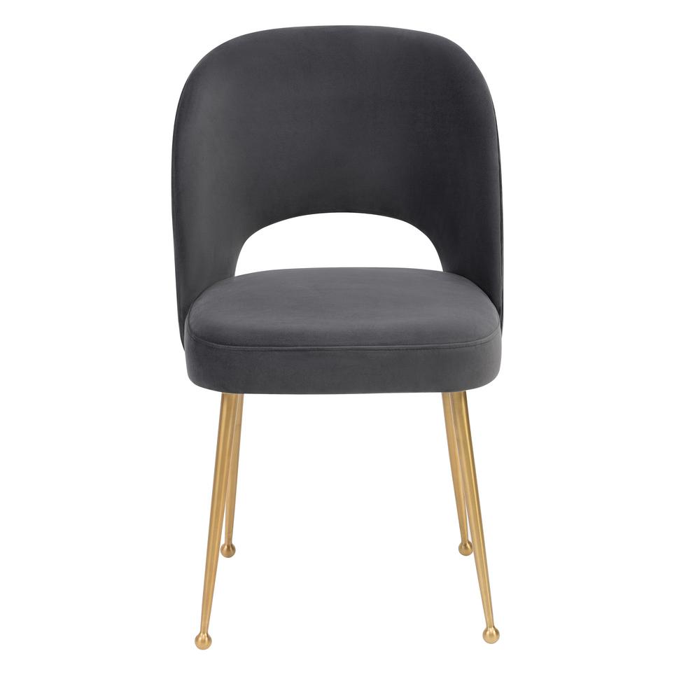 Tov Furniture Swell Dark Grey Velvet Chair D67 The Home Depot Tov Furniture Swell Dark Grey Velvet Chair