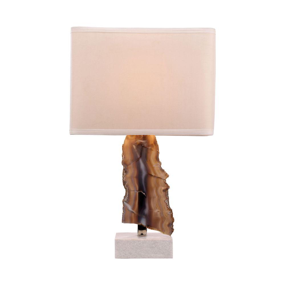 Titan Lighting Minoa 28 In Natural Agate And Marble Table Lamp Tn Natural Agate And Marble Table Lamp