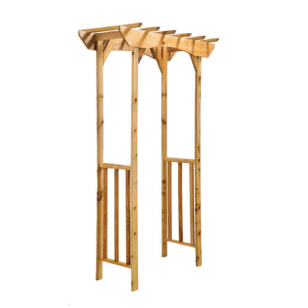 White Arch 84 x 48 in. Outside Wooden Garden Arbor-MFS35W - The Home Depot