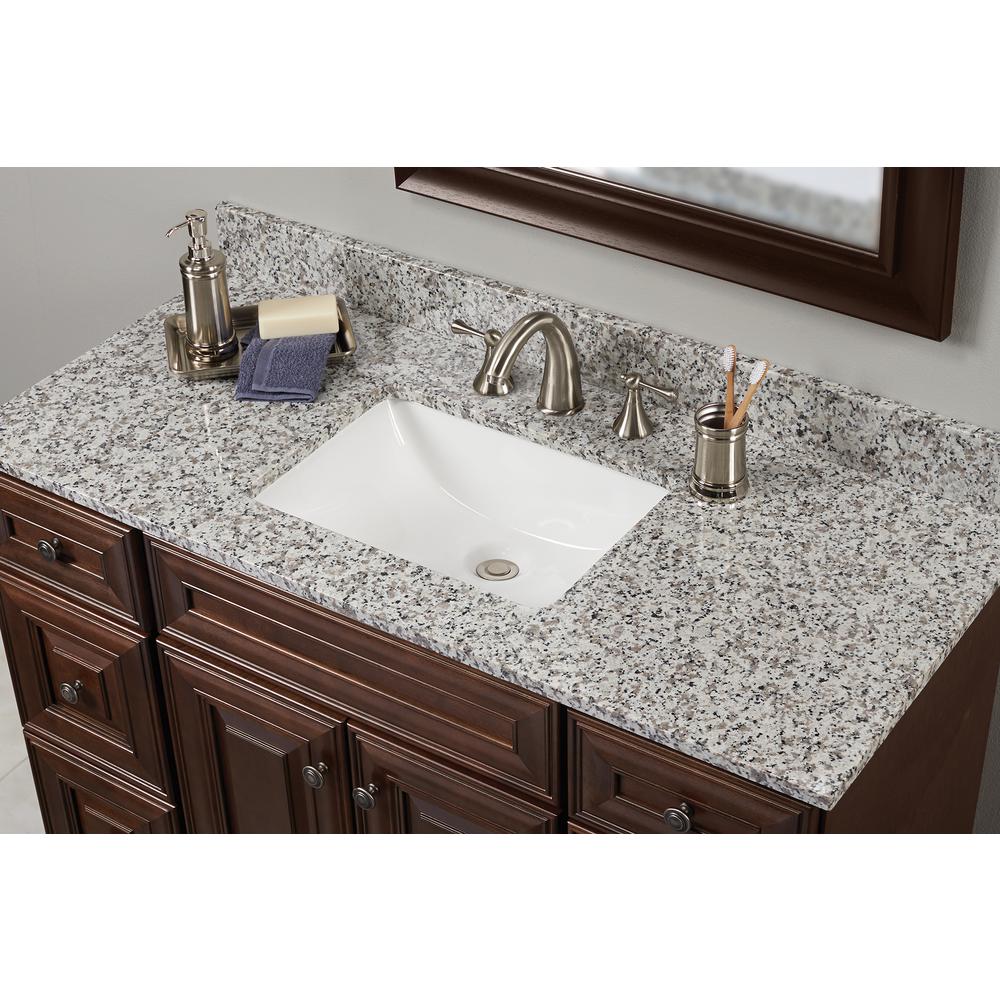 Msi 49 In W Granite Single Vanity Top In Blanco Taupe With White