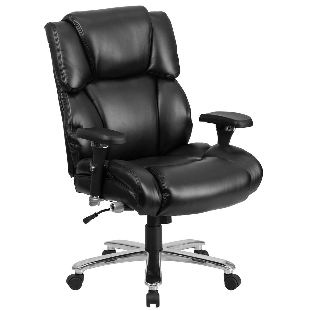 Black Leather Office Desk Chair