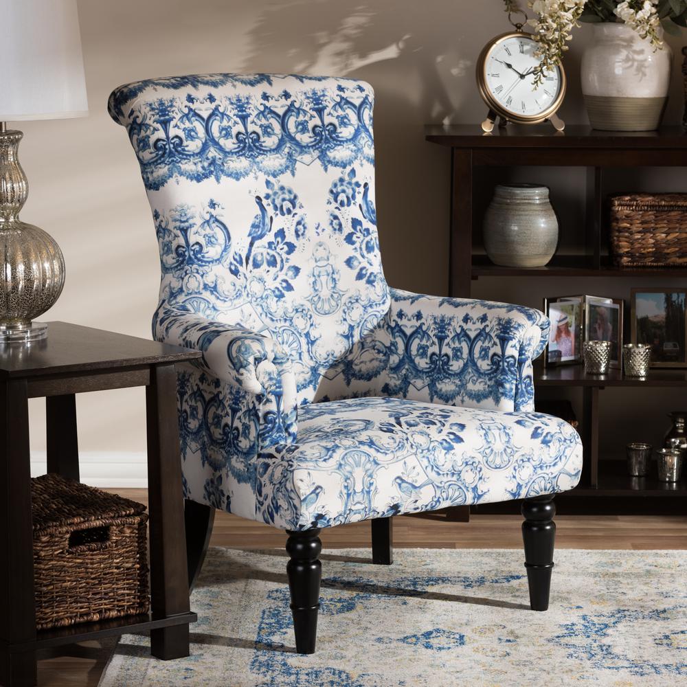 Modern Blue Linen Accent Chairs Chairs The Home Depot