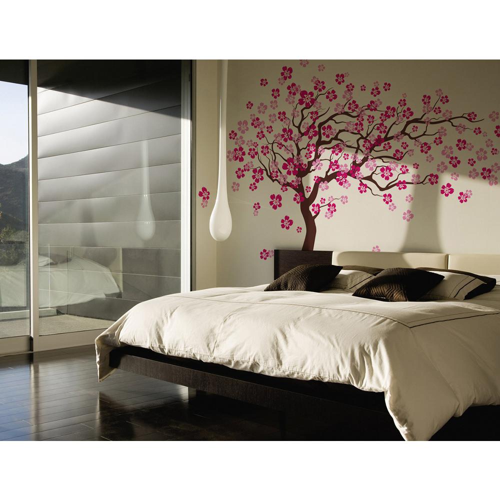 Pop Decors 144 In X 83 Cherry Blossom Tree Removable Wall Decal Cherry Blossom Tree Removable Wall Decal