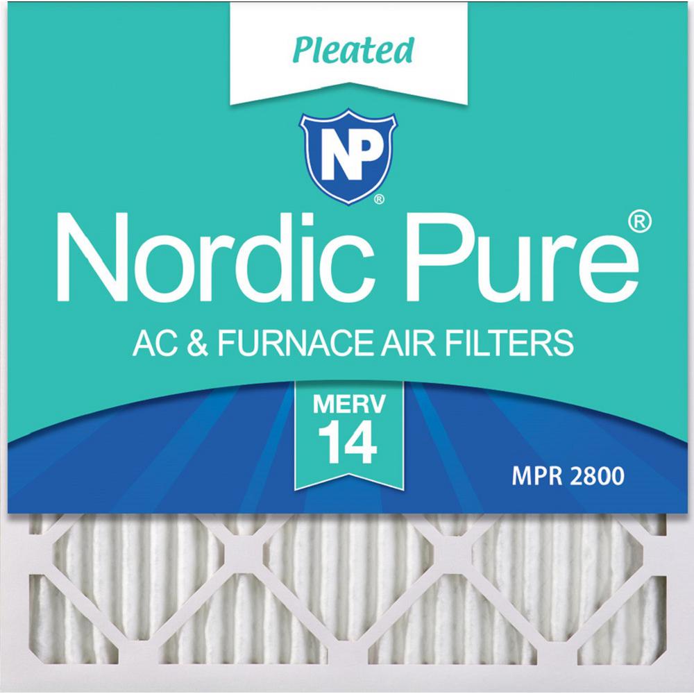 Nordic Pure 14x14x1 MPR 1900 Healthy Living Maximum Allergen Reduction Replacement AC Furnace Air Filters 4 Pack
