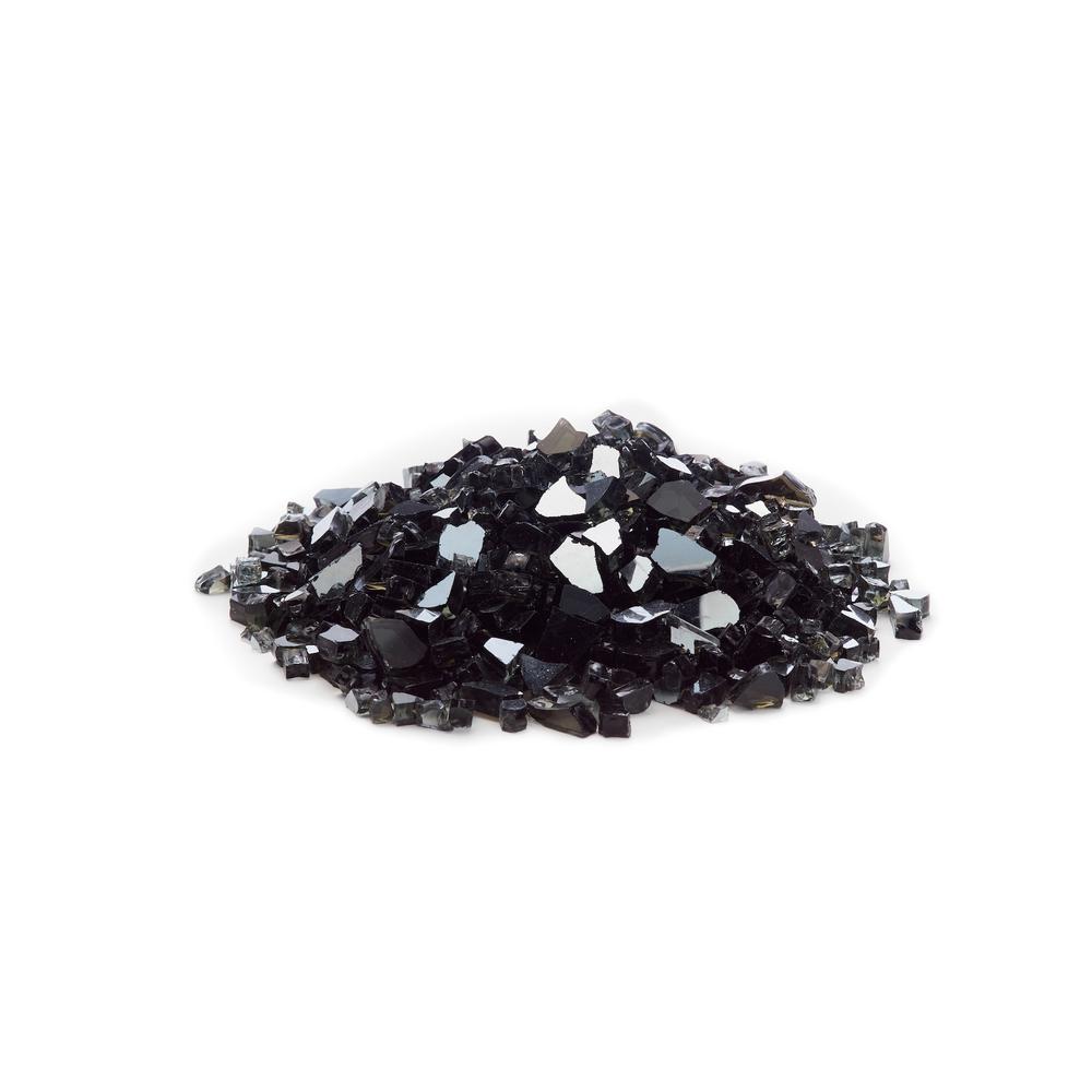 EXOTIC Fire Glass 1/4 in. Black Tempered Reflective Fire Glass (10 lbs. Bag)EG10R03 The Home