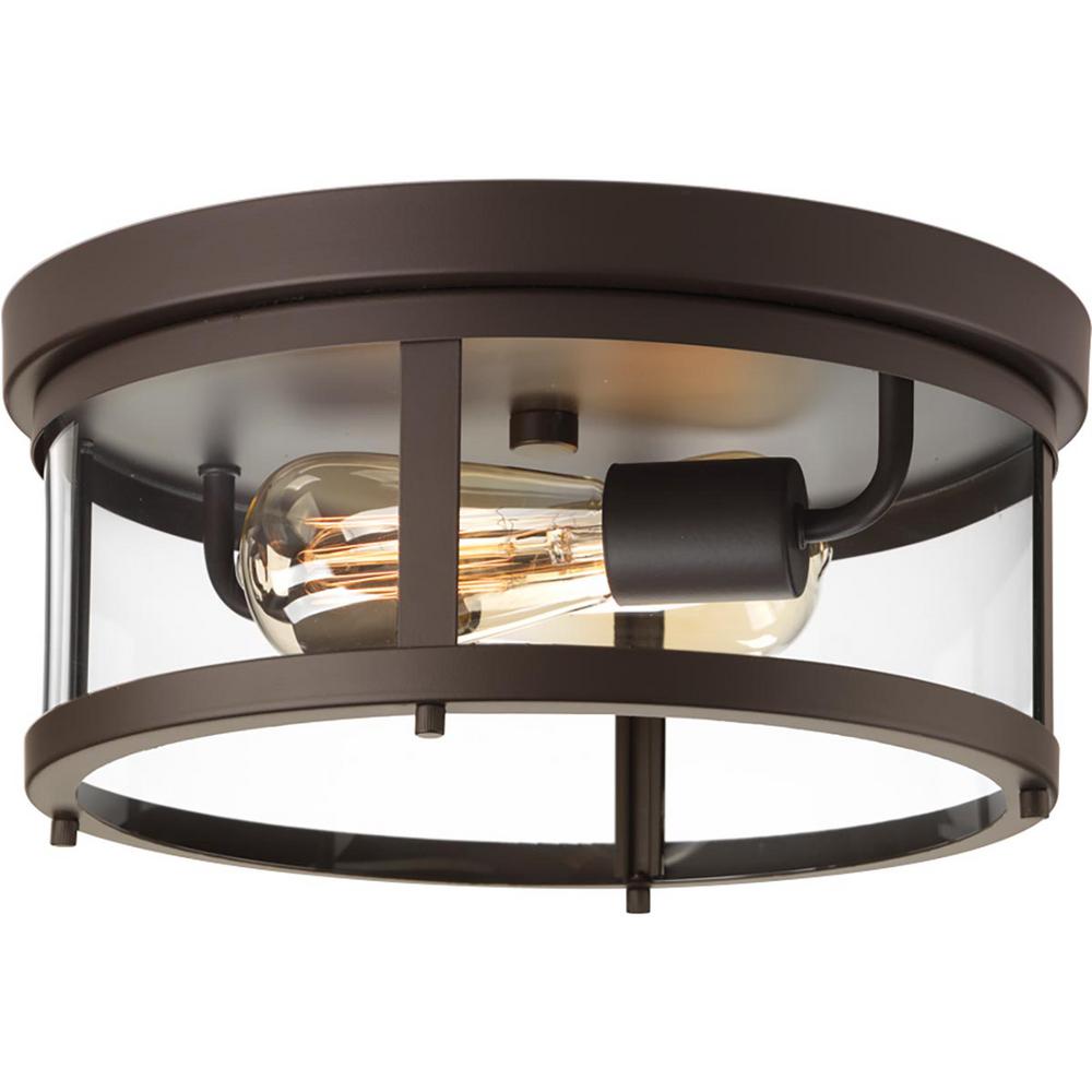 Progress Lighting Gunther Collection Antique Bronze 2 Light Progress Lighting Gunther Collection