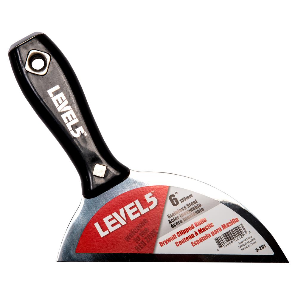 Level 5 6 in. Blade with 30Degree Angle Stainless Steel Drywall