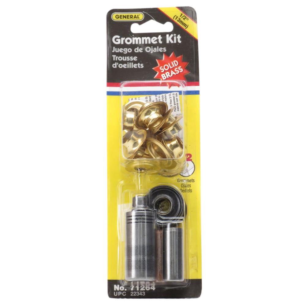 General Tools 1 2 In Solid Brass Grommet Kit 71264 The Home Depot