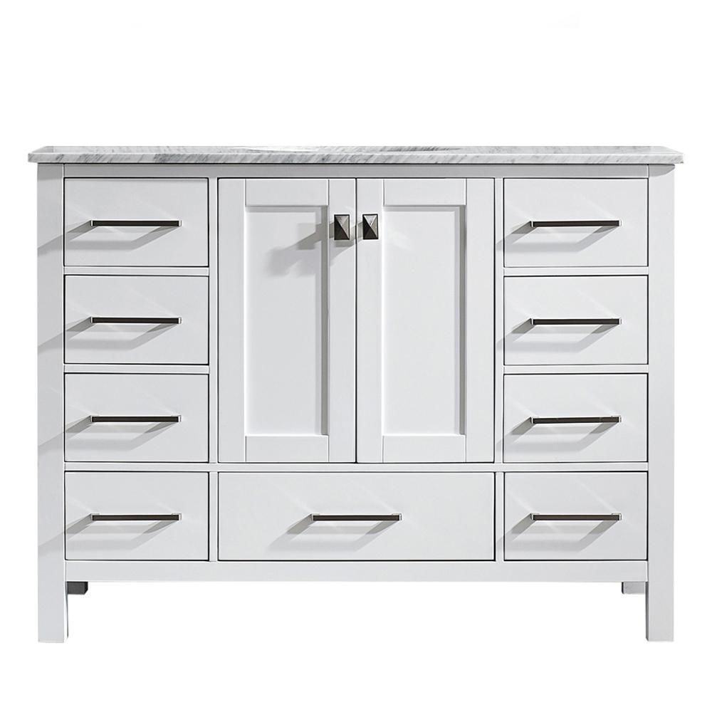 Vinnova Gela 48 Single Vanity Set With Mirror From 1 097 00 Nextag Innova Vinnova Gela 48 Inch White Single Vanity With Carrera Marble Top Without Mirror