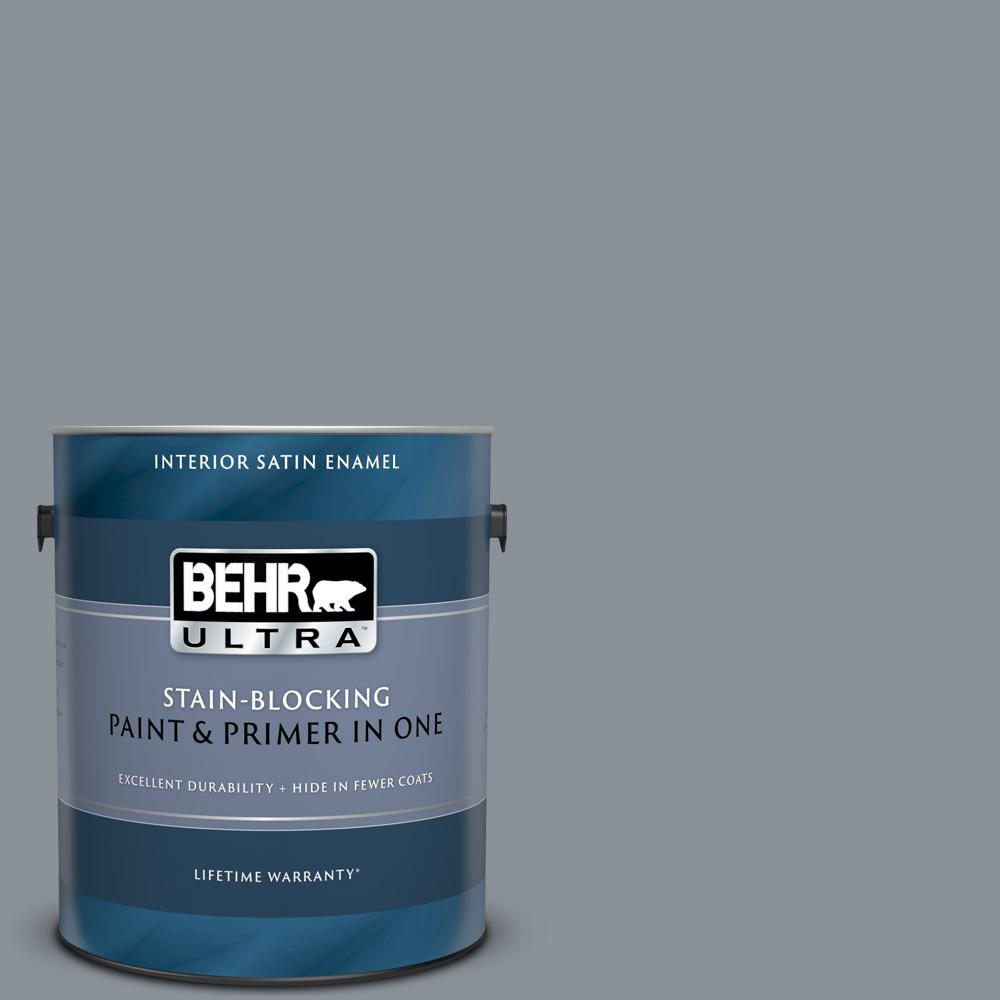 Behr Ultra 1 Gal Ppu18 04 Dark Pewter Satin Enamel Interior Paint And Primer In One Behr Ultra 1 Gal Ppu18 04 Dark Pewter Satin Enamel Interior Paint And Primer In One