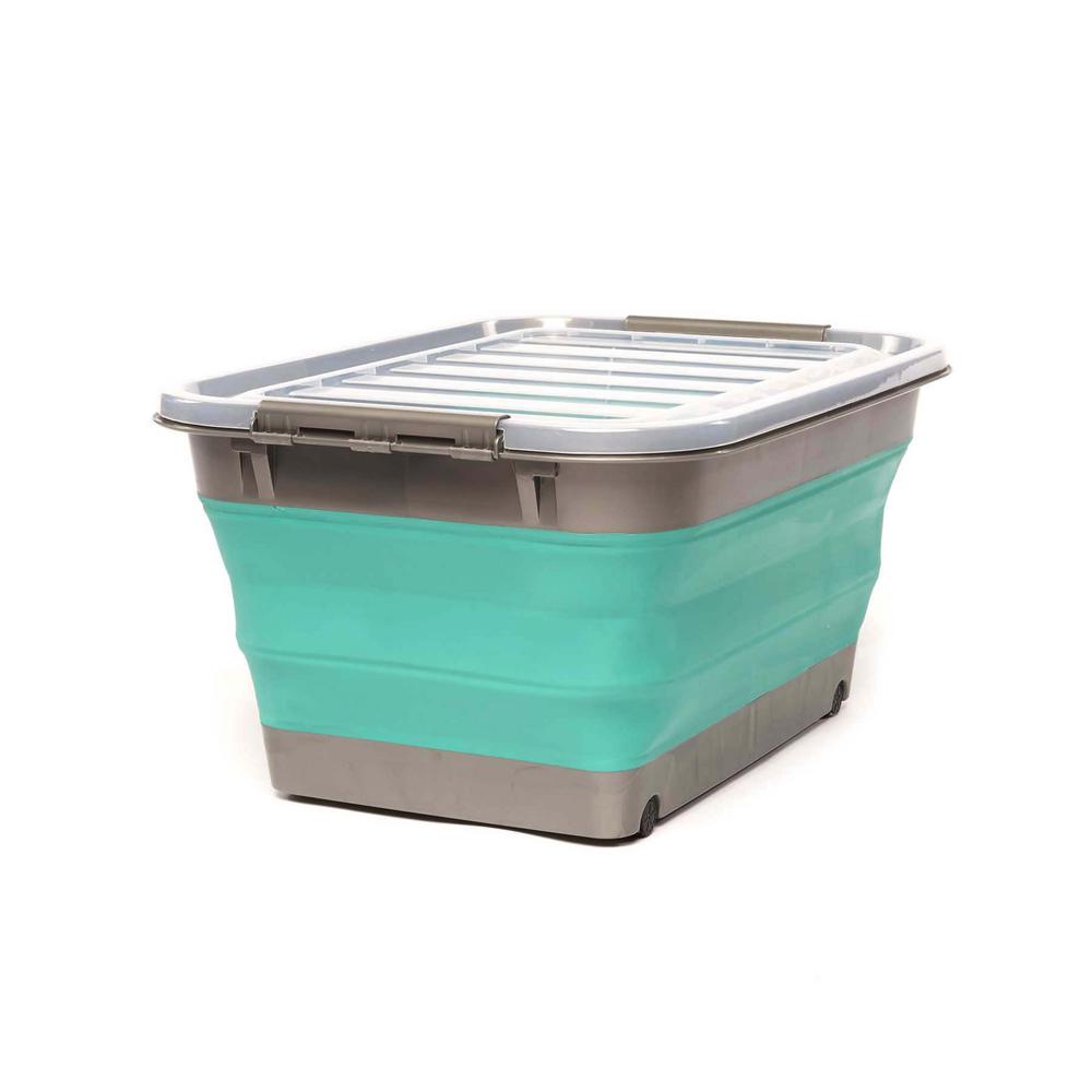 collapsible storage box with lid