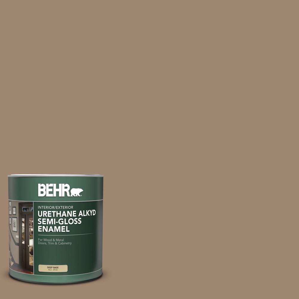 BEHR 1 qt. 700D5 Toffee Crunch SemiGloss Enamel Urethane Alkyd