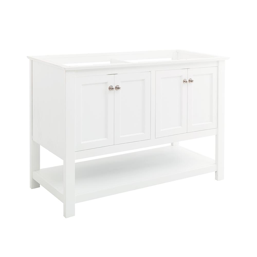 Fresca Manchester 48 In W Bathroom Double Bowl Vanity Cabinet Only In White
