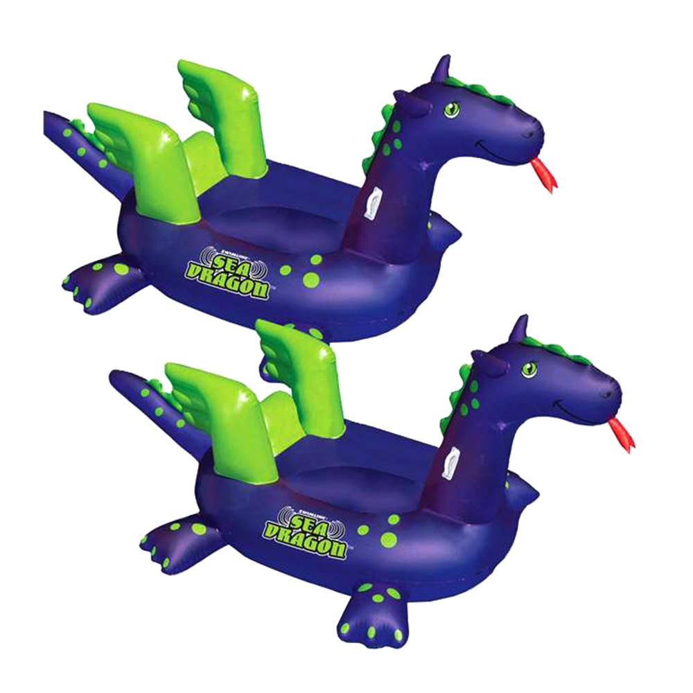 Swimline Swimming Pool Kids Giant Rideable Sea Dragon Inflatable Float