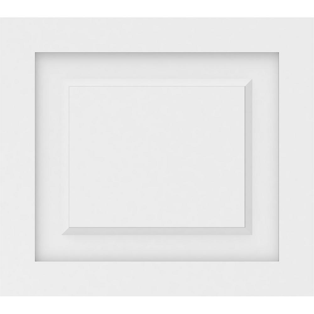 Ekena Millwork 5/8 in. x 16 in. x 14 in. Harrison Raised Panel White PVC Decorative Wall Panel