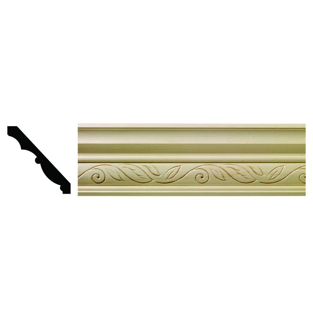 Ornamental Mouldings 1612 1/2 in. x 33/4 in. x 6 in. Hardwood White