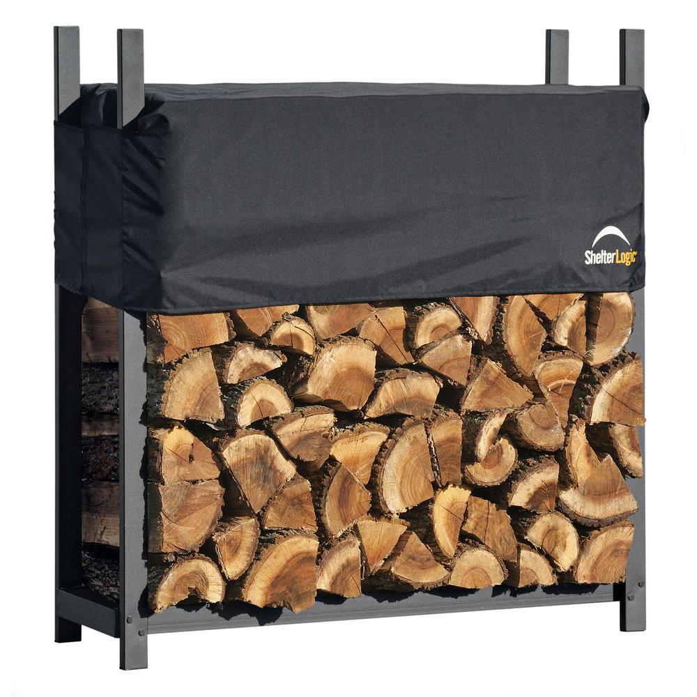 ShelterLogic 4 ft. Ultra Duty Firewood Rack with Cover90474 The Home