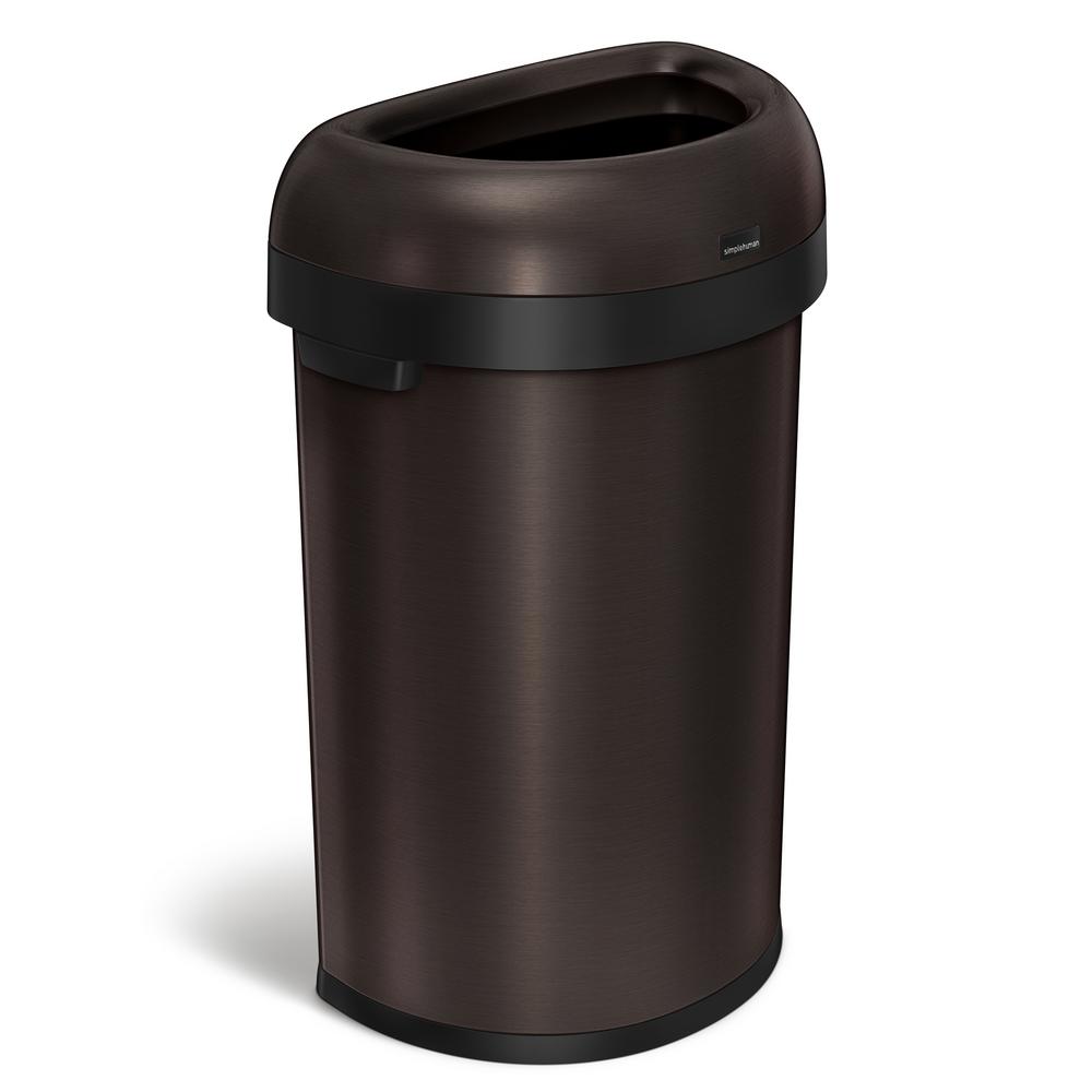 Simplehuman 45 Liter 12 Gallon Semi Round Step Trash Can Brushed Stainless Steel Walmart Com Walmart Com