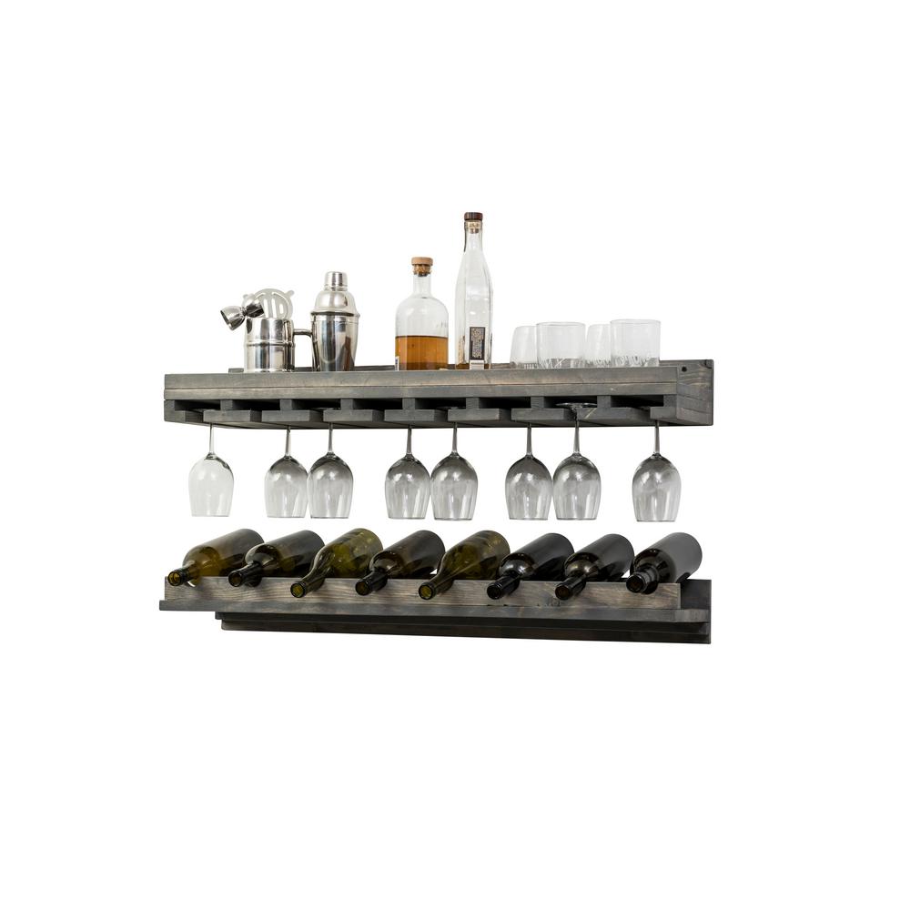 Del Hutson Designs Rustic Luxe 8 Bottle Gray Wood Wall Mounted Wine Rack Dhd1080gr The Home Depot - Wooden Wine Racks Wall Mounted Del Hutson Designs Rustic Luxe 8 Bottle Gray Wood Wall Mounted Wine Rack Dhd1080gr The Home Depot - Wooden Wine Racks Wall Mounted