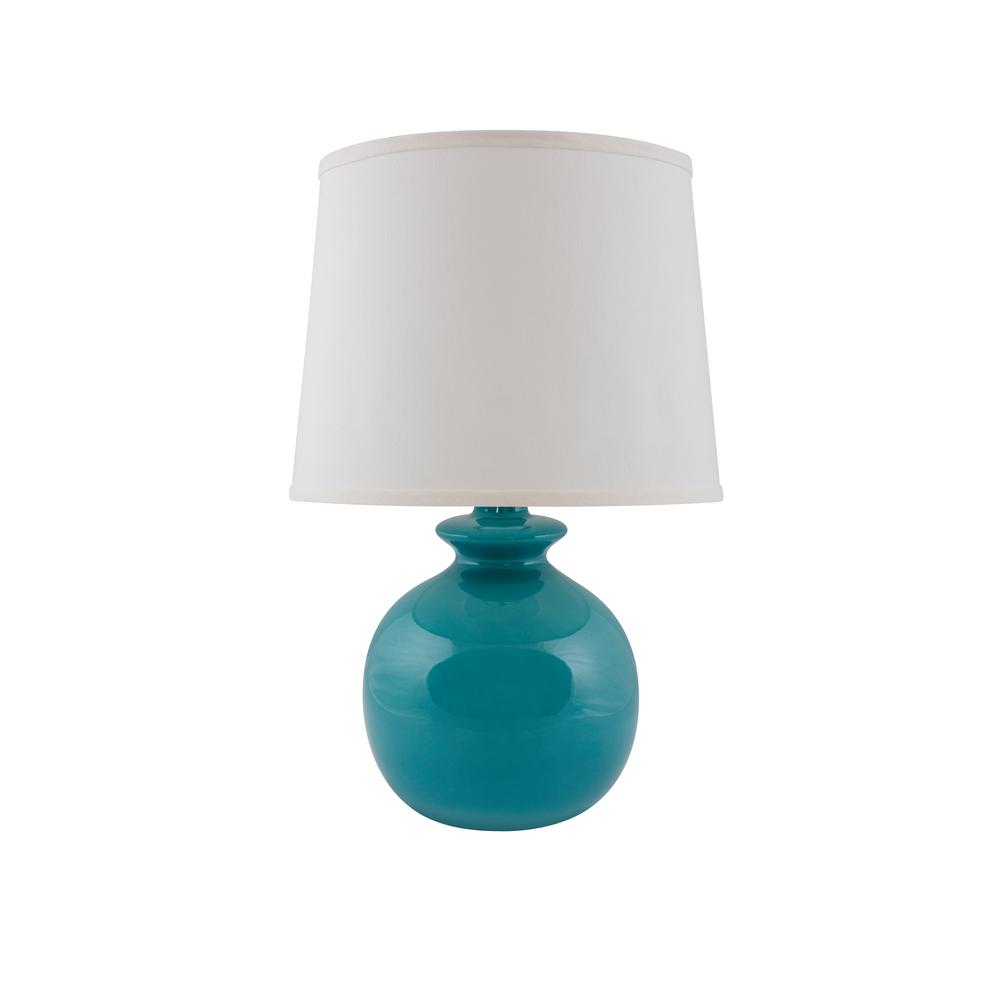 Rotary Table Lamps The Home Depot Bristol 21 In Gloss Blue Indoor Table Lamp