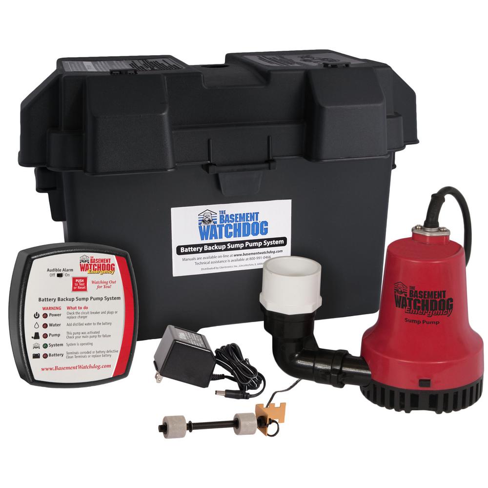 basement watchdog emergency battery backup sump pump